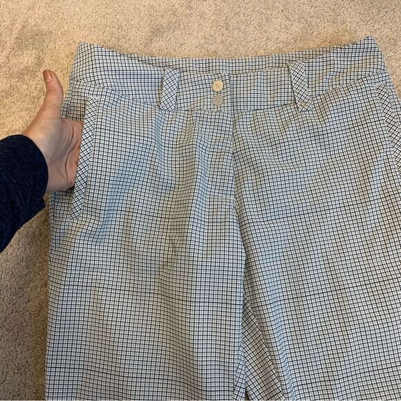 Nike golf women's white black gray plaid check pants Sz 8/M NWOT - Picture 3 of 13
